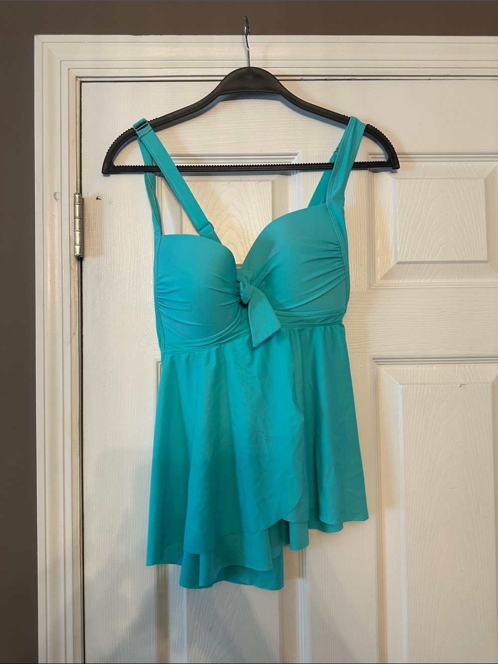 torrid Teal Twist-Front Swim Camisole with Skirted Hem